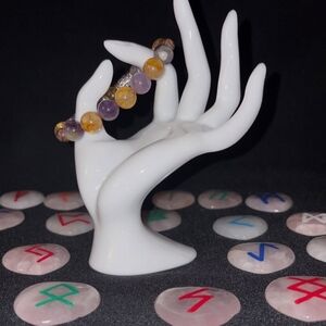 Elegant Amethyst and Citrine Beaded Bracelet